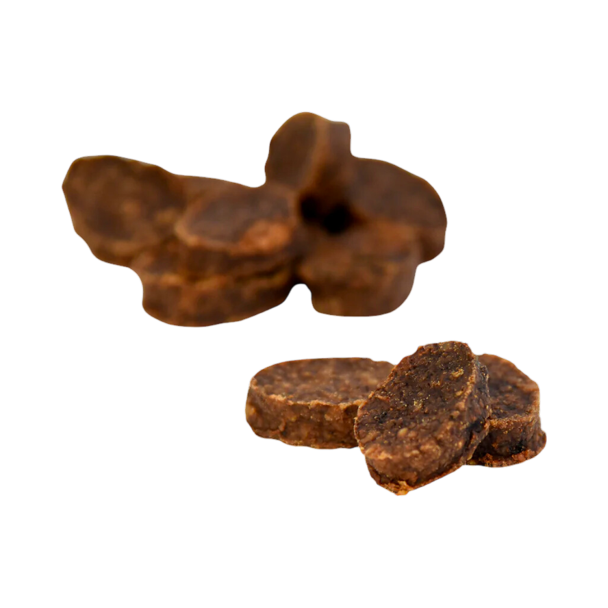 Petits os moelleux marron foncé en vrac