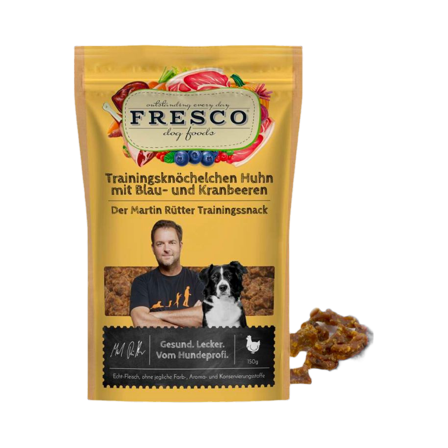 Sachet Fresco jaune et petits os moelleux au poulet