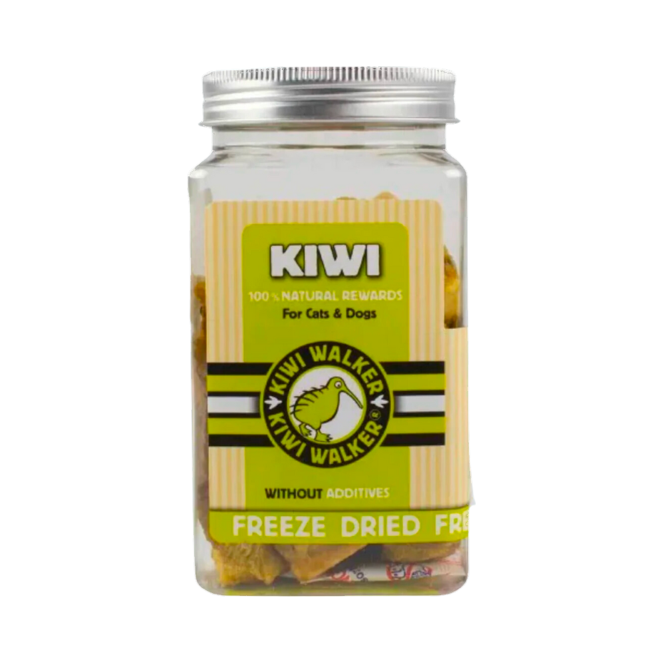 Bocal Kiwi Walker étiquette verte fruits lyophilisés