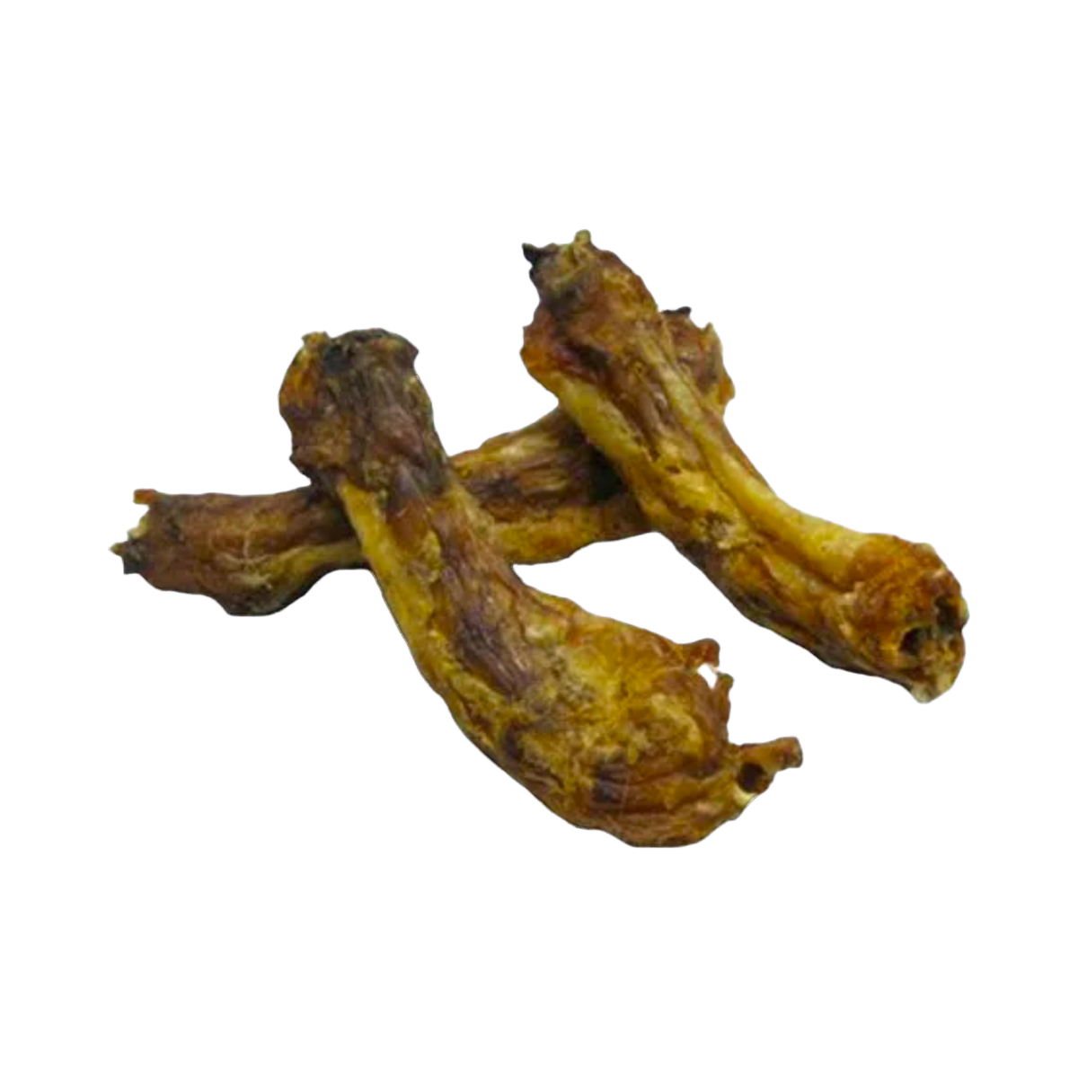 Deux cous de poulet séchés croisés