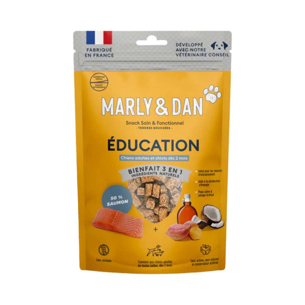 Sachet Marly & Dan Éducation au saumon, bienfait 3 en 1