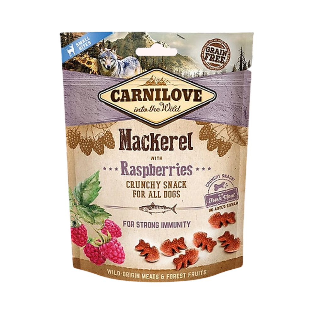 Sachet Carnilove Crunchy Snack maquereau et framboise