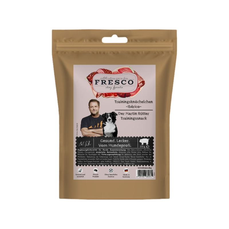 Sachet kraft Fresco avec étiquette et photo du dresseur
