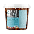 Seau transparent SANA Mini Rabbit Training Bones, étiquette turquoise