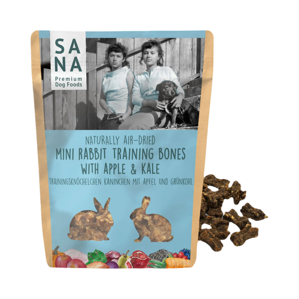Sachet SANA Mini Rabbit Training Bones pomme et chou kale