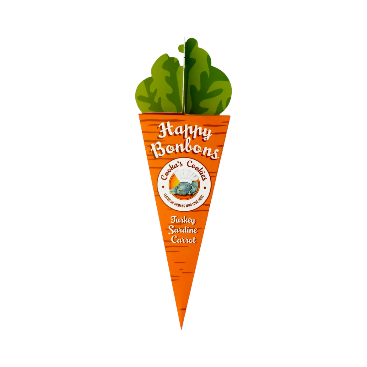 Cornet carotte Happy Bonbons orange et vert