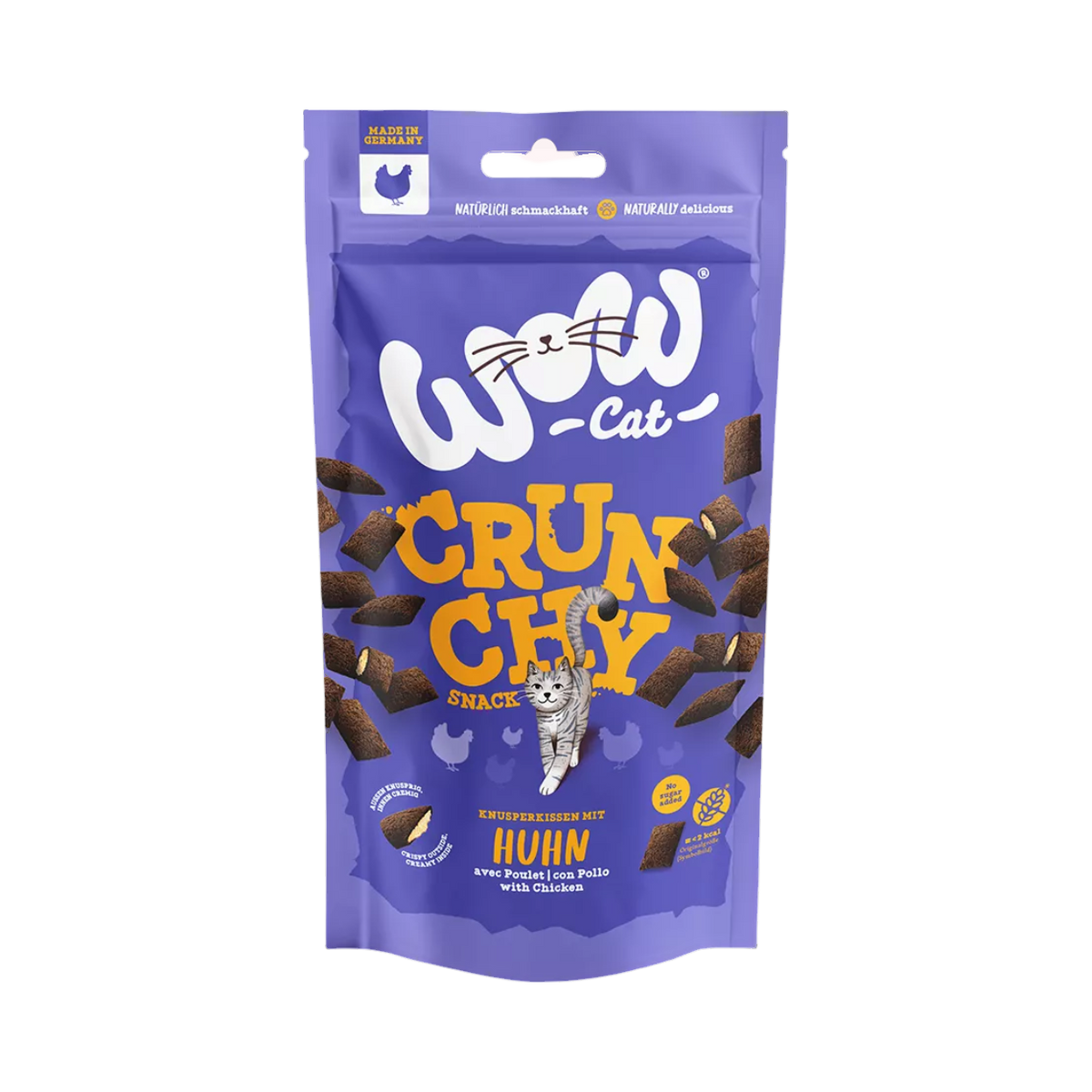Sachet WOW Cat Crunchy Huhn violet