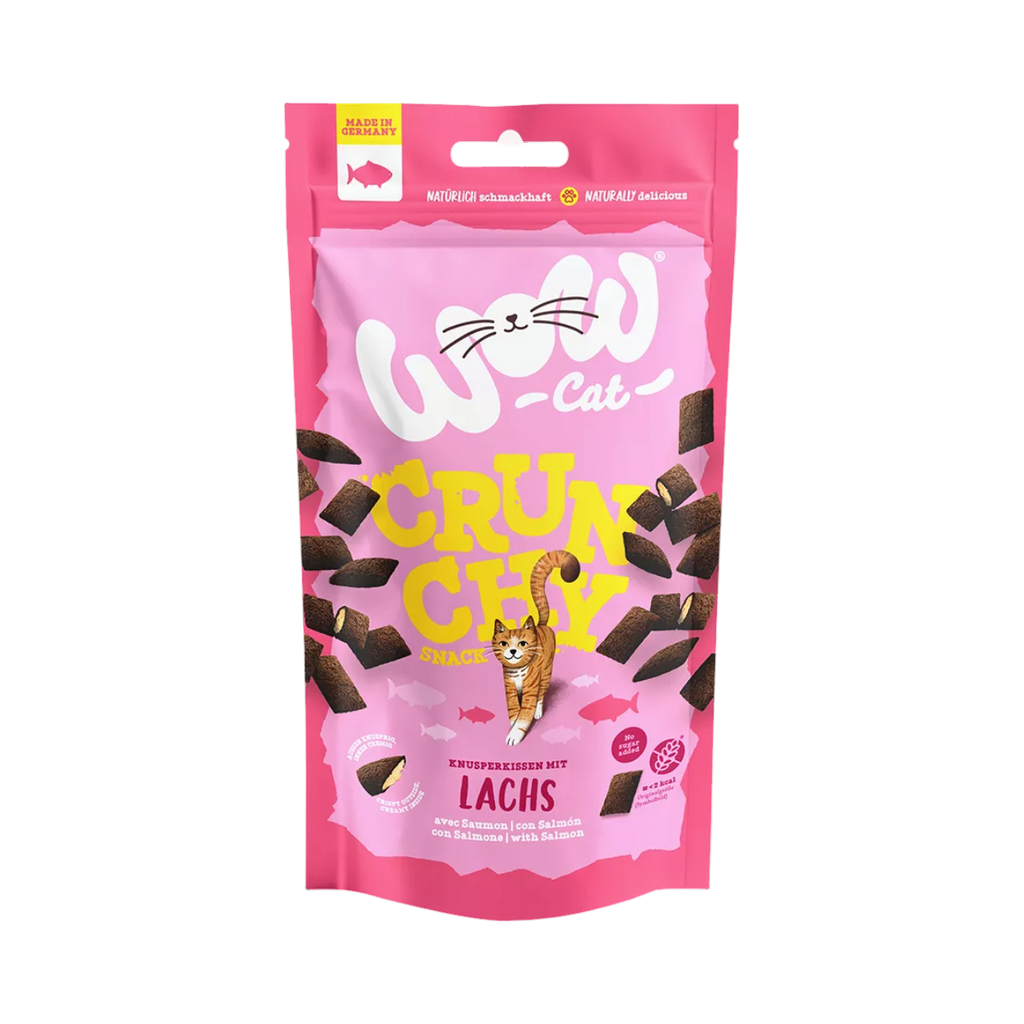 Sachet WOW Cat Crunchy Lachs rose