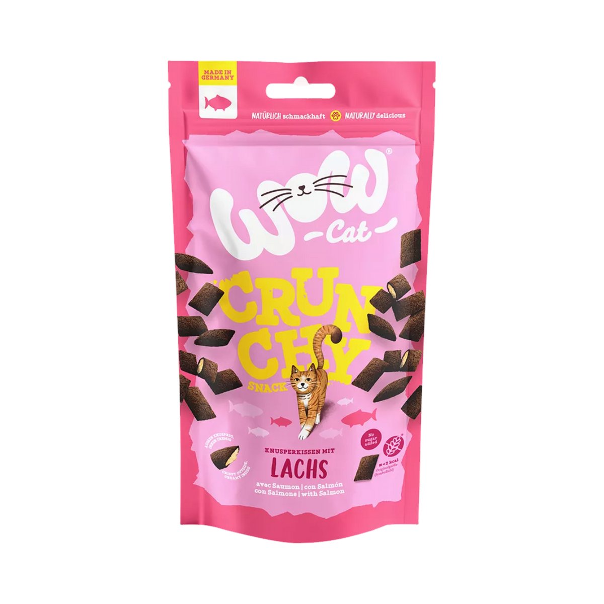 Sachet WOW Cat Crunchy Lachs rose