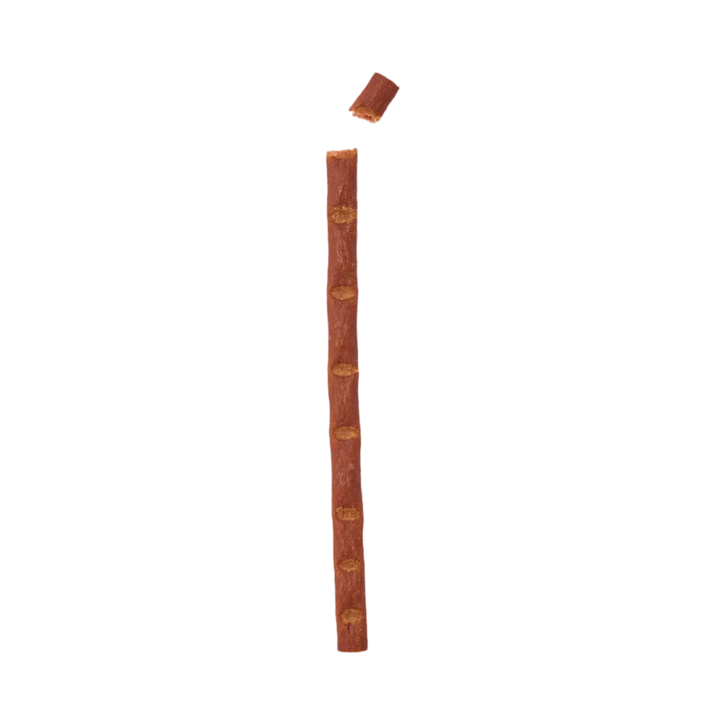 Un stick au poulet avec un morceau détaché