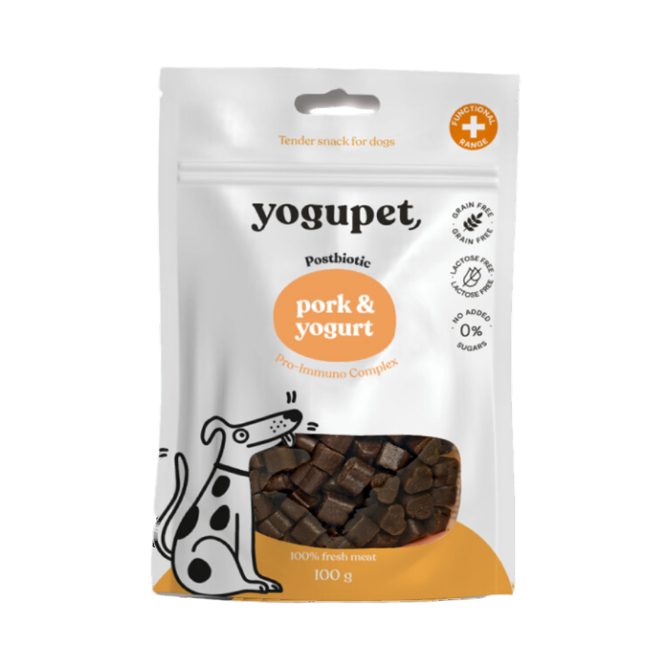 Sachet blanc à étiquette orange pork & yogurt