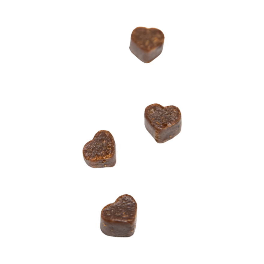 Quatre bouchées en forme de cœur