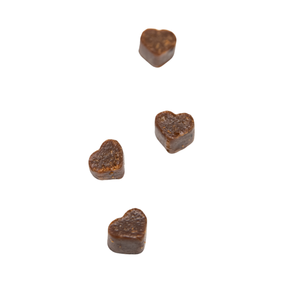 Quatre bouchées en forme de cœur