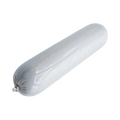 Boudin sous film plastique gris vu de biais