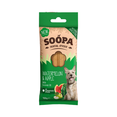 Paquet Soopa Dental Sticks Watermelon & Apple vert