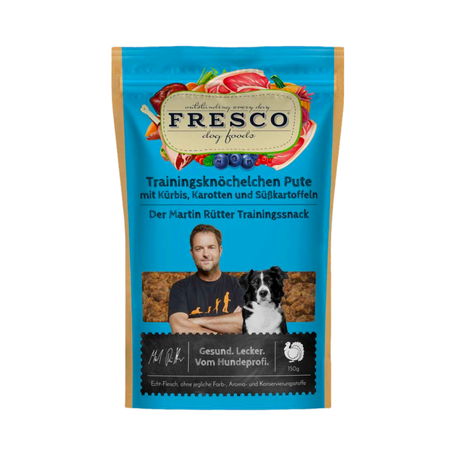 Sachet Fresco bleu Trainingsknöchelchen Pute avec Martin Rütter