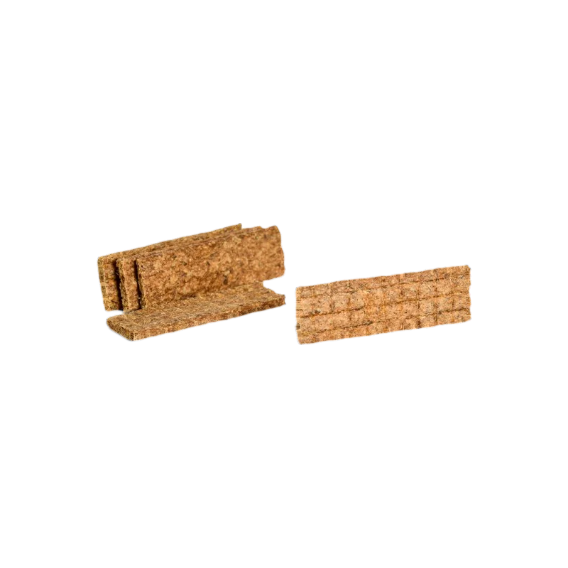 Bandes orangées de volaille séchée, prédécoupées
