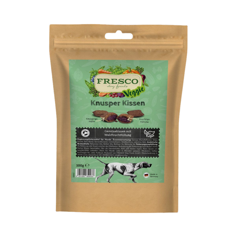 Sachet kraft Fresco Knusper Kissen étiquette verte