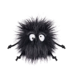 Boule de poils noirs hirsute aux grands yeux ronds