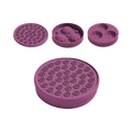 Coloris prune avec tapis alvéolé et trois petits moules