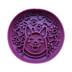 Gamelle corgi violette vue de dessus