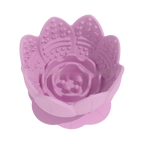 Bol rose pastel en silicone aux pétales texturés