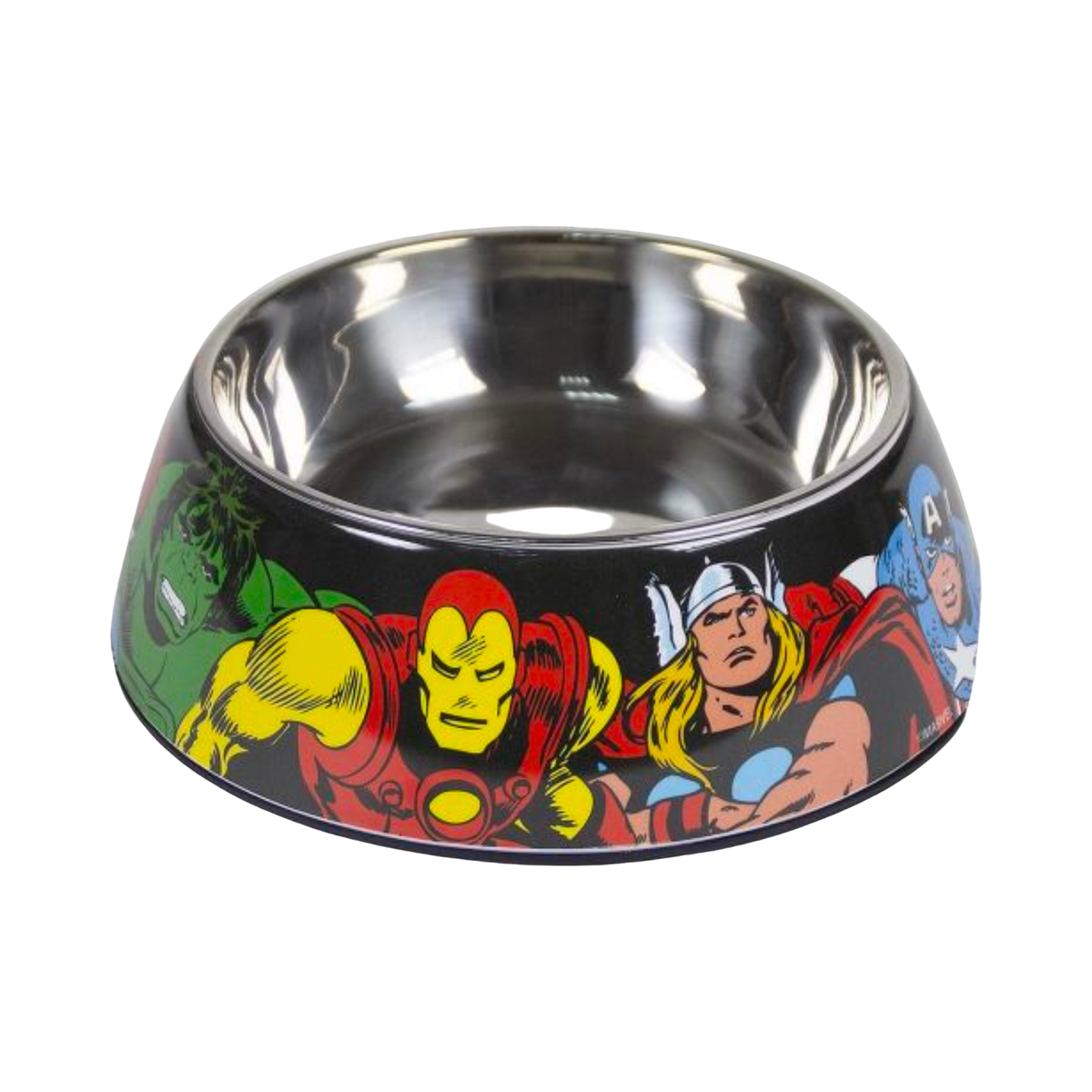 Gamelle mélamine illustrée Iron Man, Thor et Hulk avec bol inox
