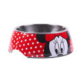 Écuelle rouge à pois blancs avec visage de Minnie
