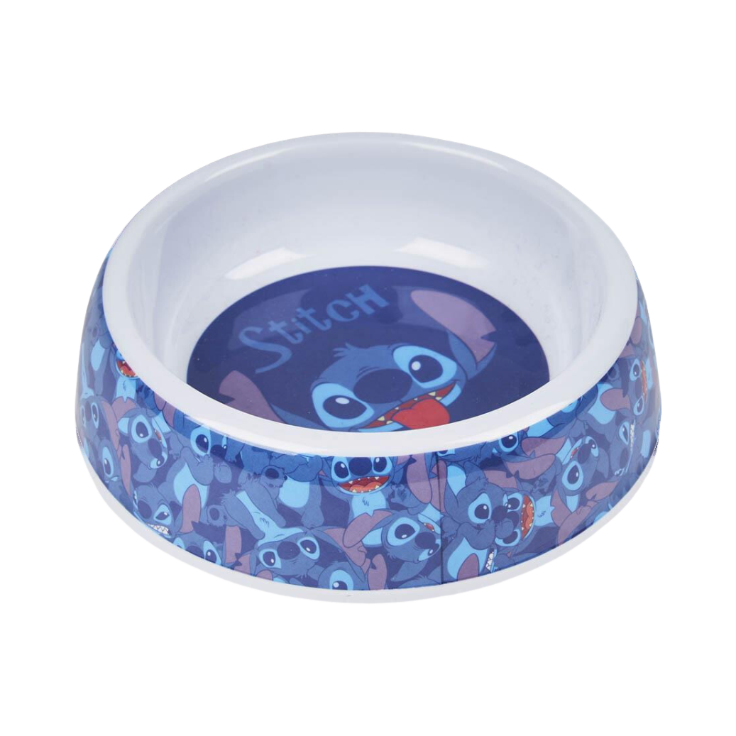 Bol mélamine bleu imprimé Stitch avec fond illustré
