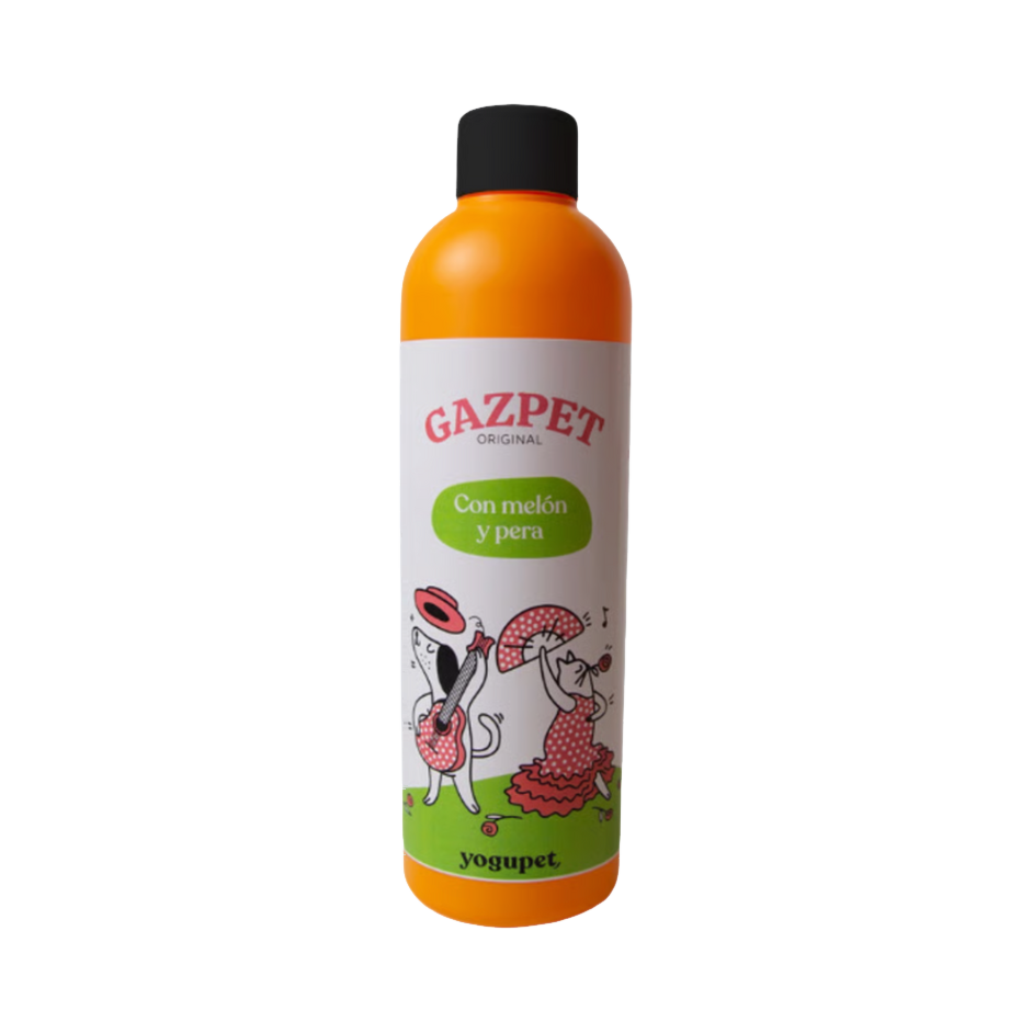 Bouteille orange Gazpet Con melón y pera de Yogupet