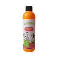 Bouteille orange étiquette dessinée, bouchon noir