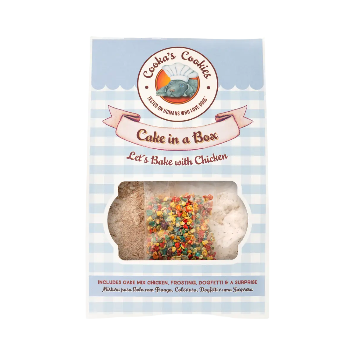 Boîte bleue Cake in a Box Let's Bake with Chicken