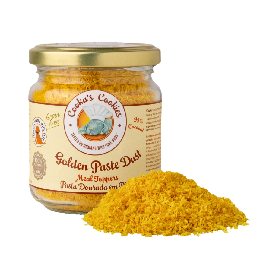 Bocal en verre Golden Paste Dust, tas de poudre jaune