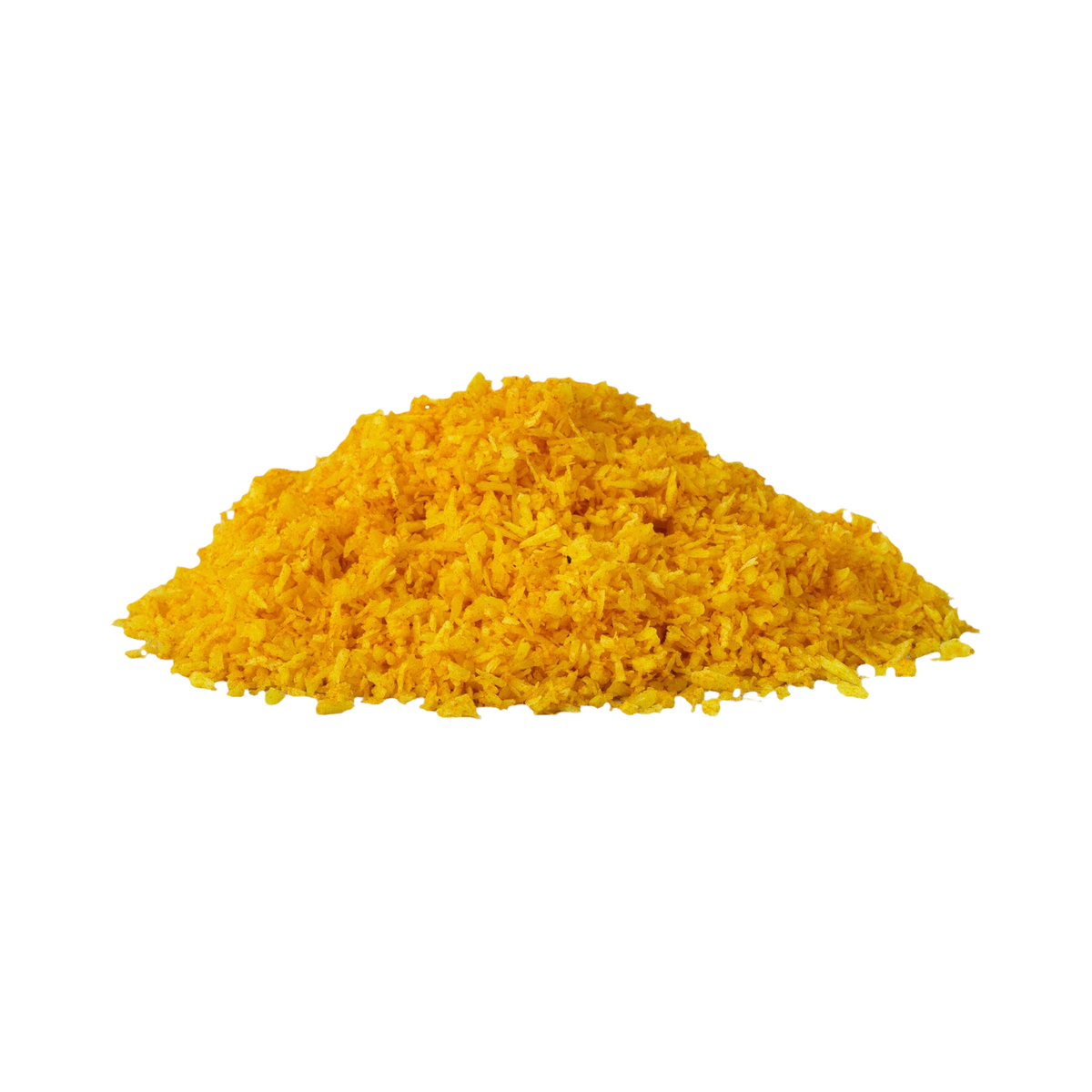 Petit tas de paillettes jaune curcuma