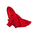 Imperméable rouge à capuche et cordon