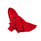 Imperméable rouge à capuche et cordon