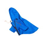 Imperméable bleu roi à capuche et cordon