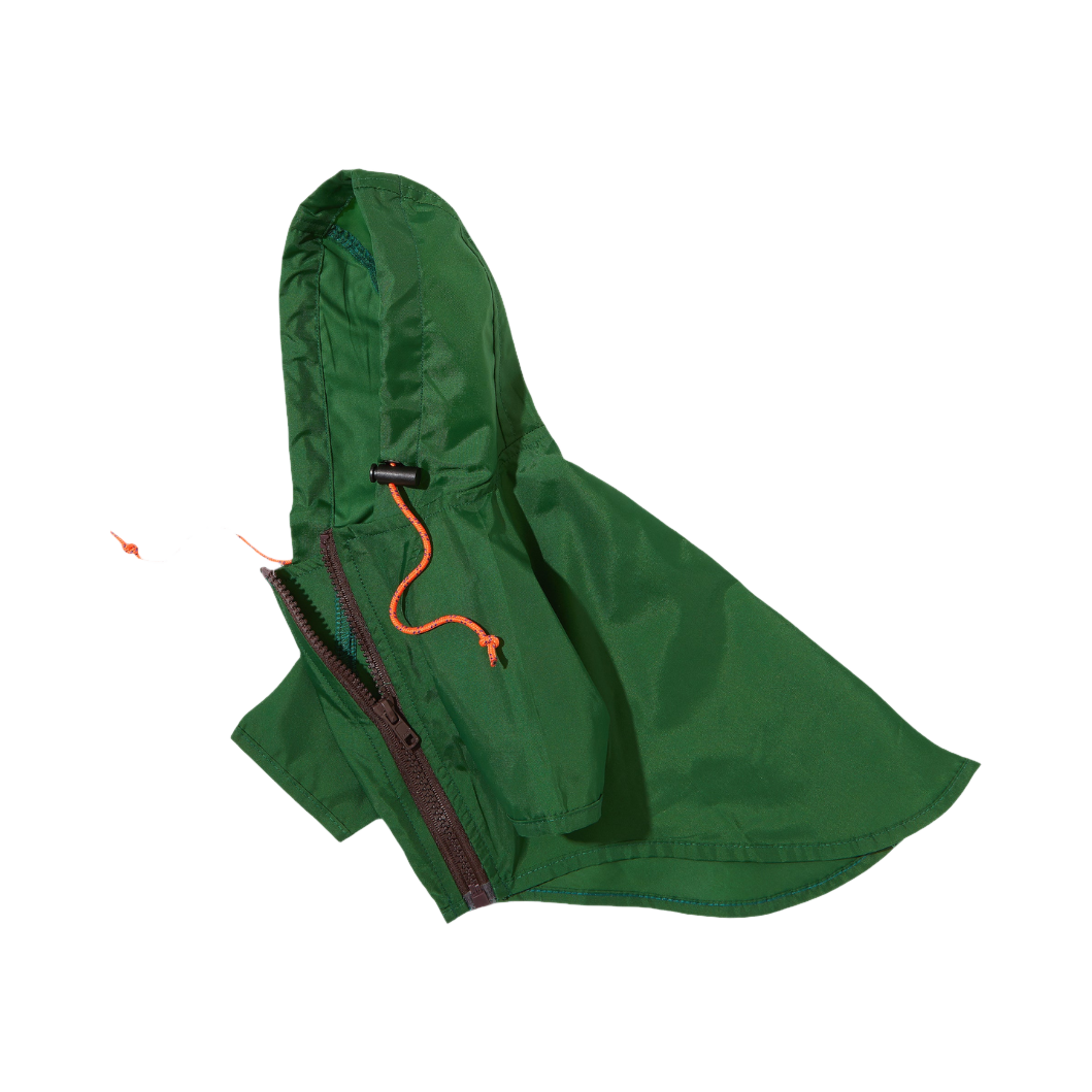 Imperméable vert sapin à capuche