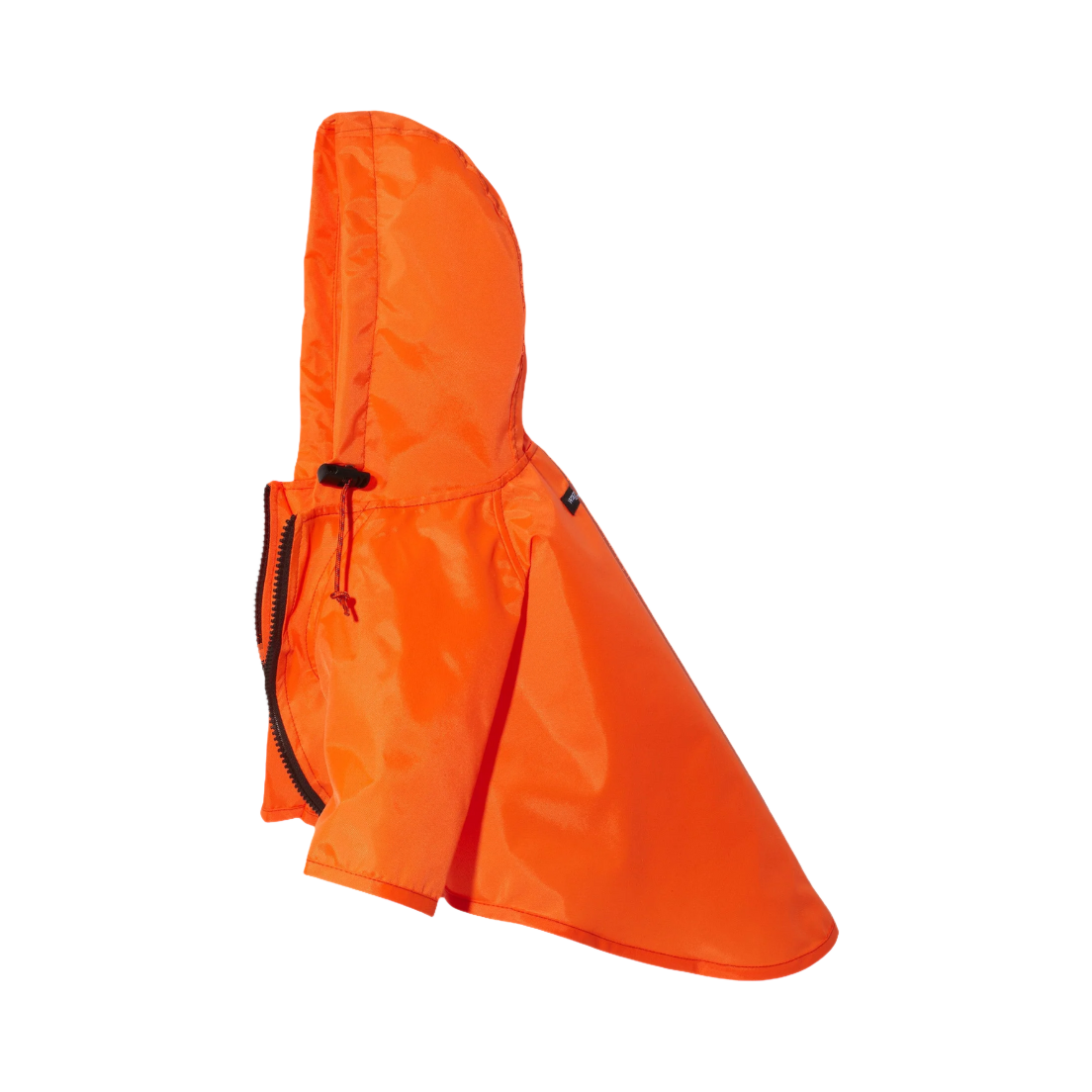Imperméable orange à capuche