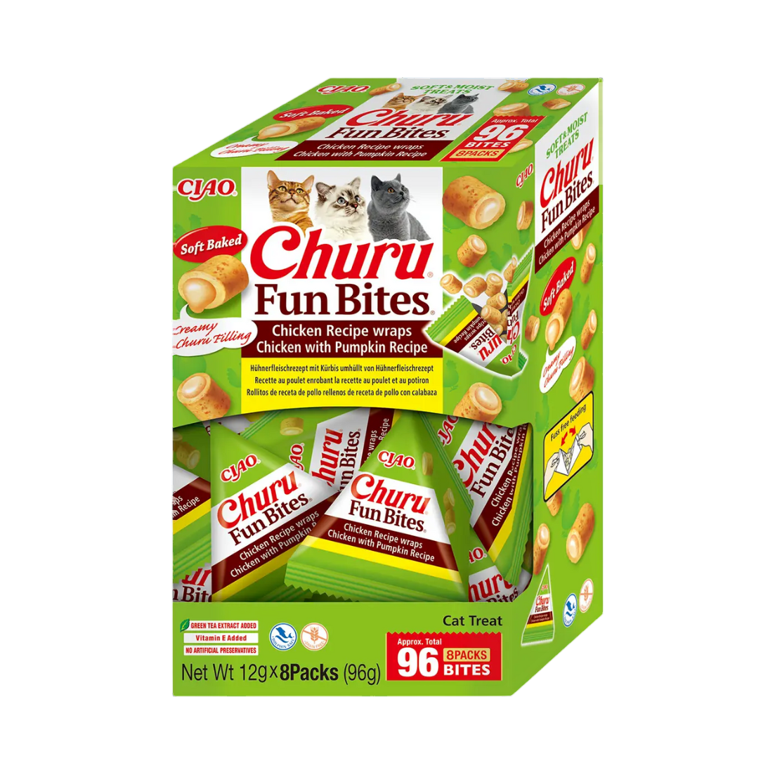 Boîte Ciao Churu Fun Bites poulet potiron, 96 friandises