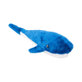 Baleine bleu roi au ventre blanc, vue de trois quarts