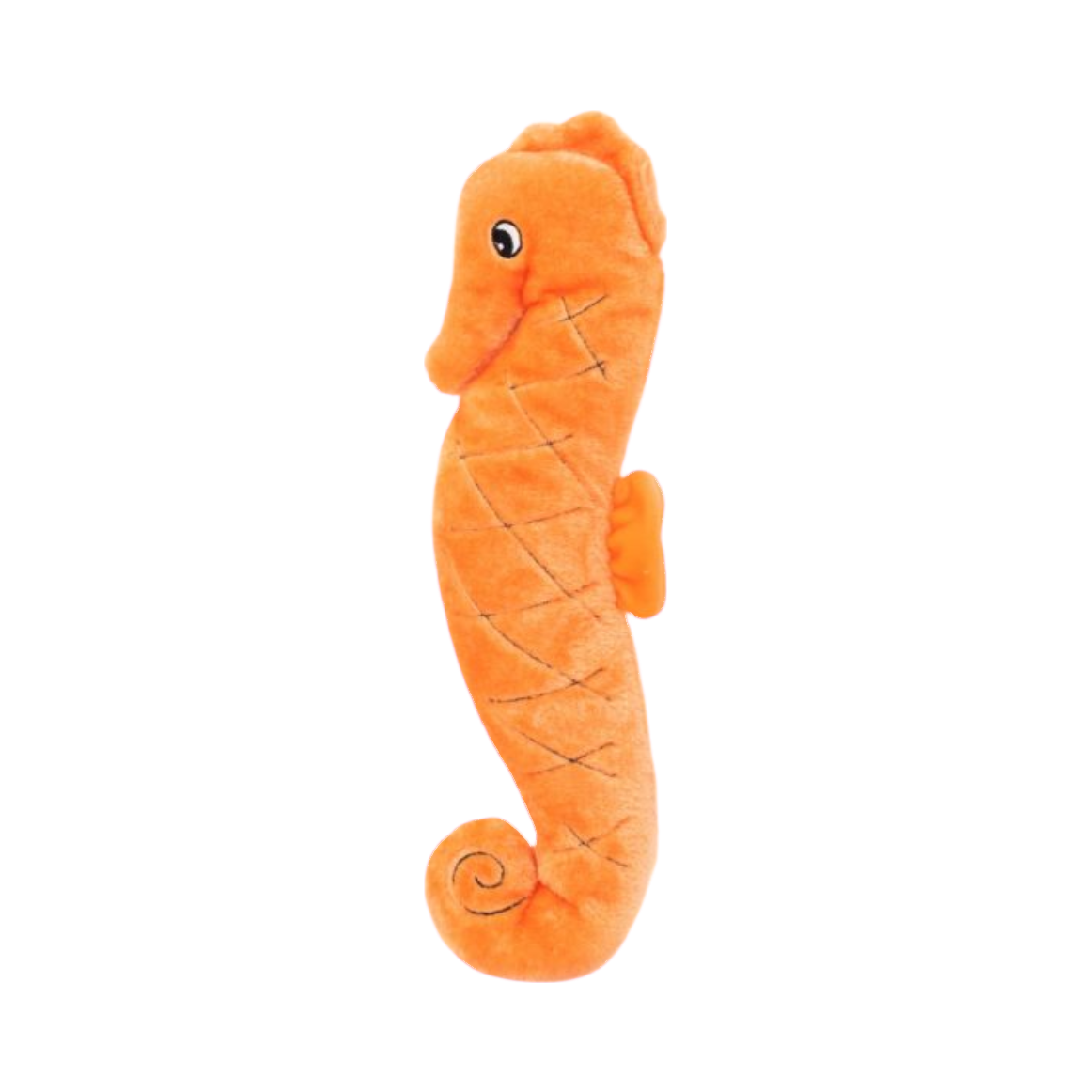 Cheval de mer orange matelassé à la queue enroulée