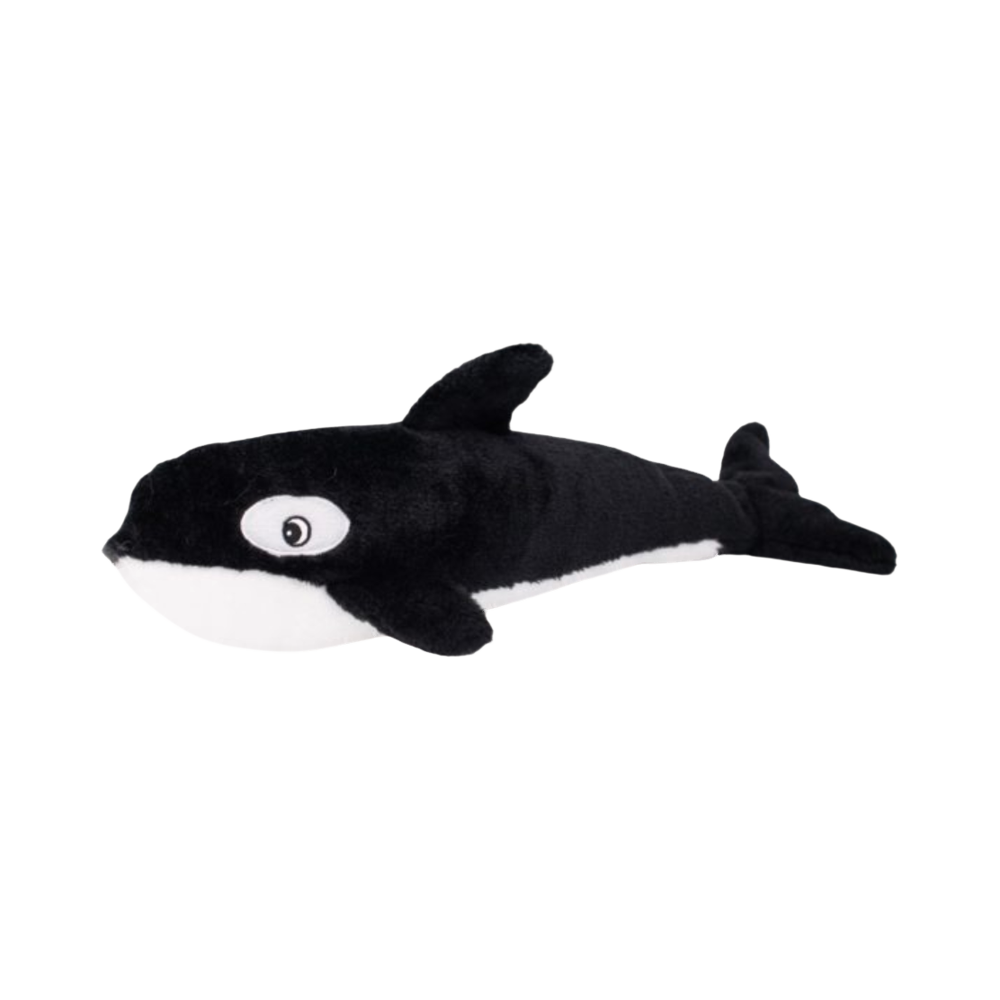 Épaulard noir et blanc allongé, vu de profil