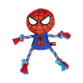 Spider-Man rouge et bleu aux bras et jambes en corde