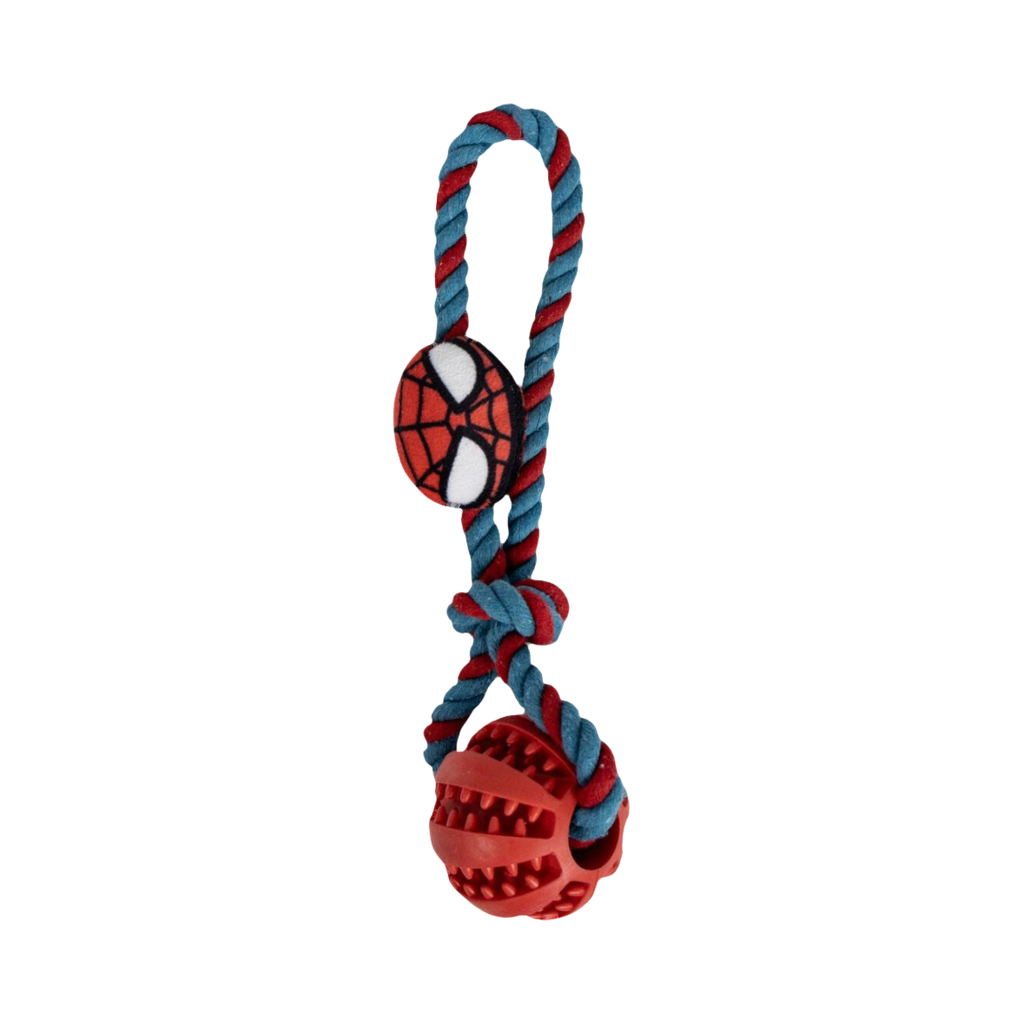 Corde bleue et rouge avec médaillon masque et balle rouge