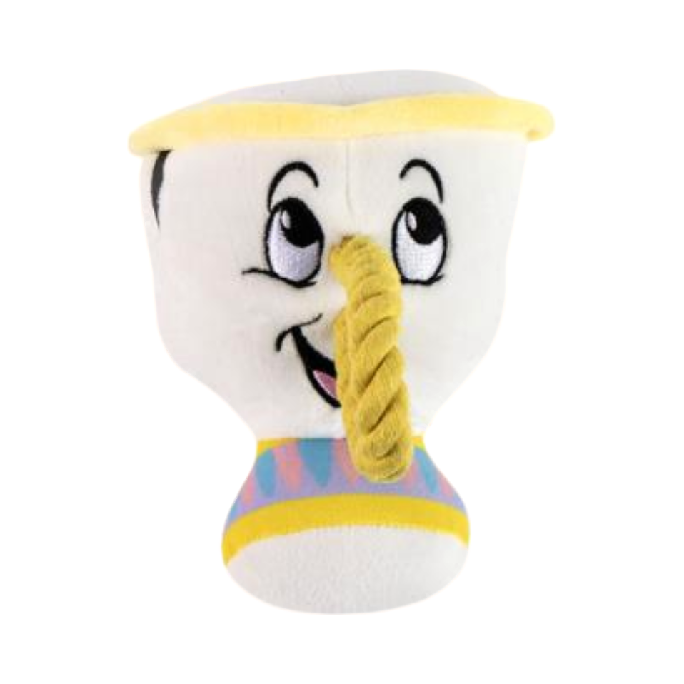 Zip théière blanche à bord jaune et nez en corde