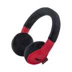 Casque rouge et noir à arceau rembourré