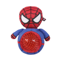 Peluche rouge et bleue du super-héros avec balle rouge à picots