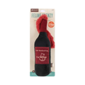 Bouteille noire à étiquette bordeaux dans son emballage carton
