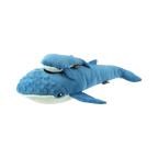 Grande baleine bleue portant un petit sur son dos